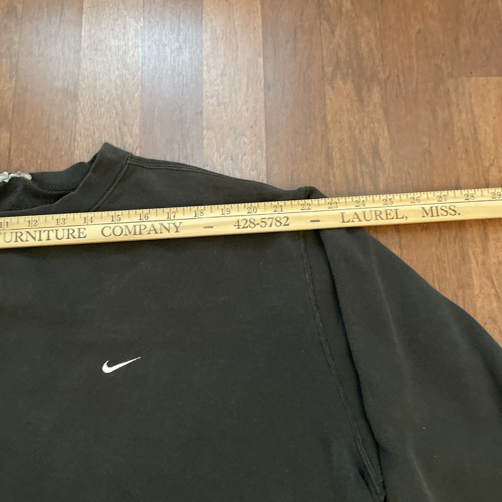 Vintage 90s Nike Black Pullover Crewneck Sz XL Swoosh Distressed Faded - Picture 6 of 9